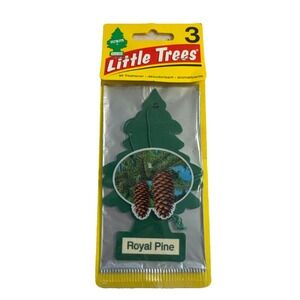 NOS Little Trees Hanging Car Air Freshener Royal Pine Scent Vintage 3 Pack